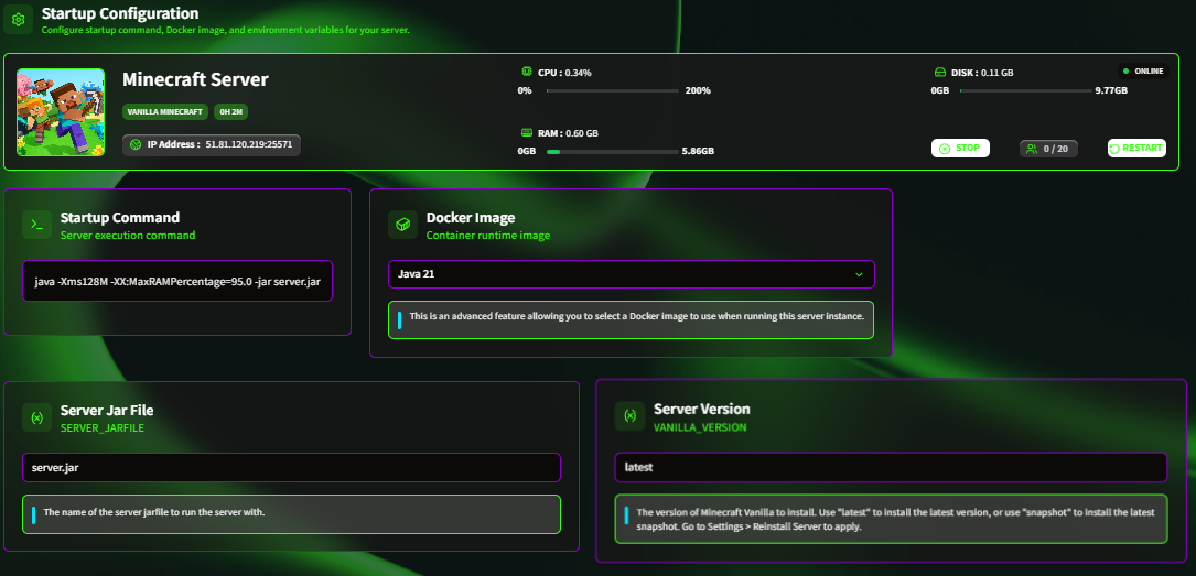 Startup Config